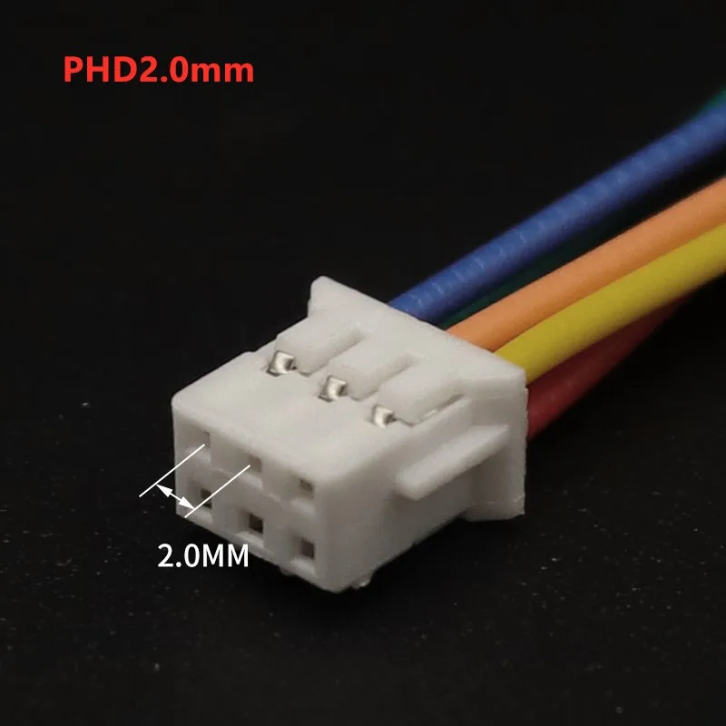 5pcs PHD2.0mm spacing double row terminal wire connection wire single double head electronic wire harness 2 * 2/3/4/5/6/7/8/10P