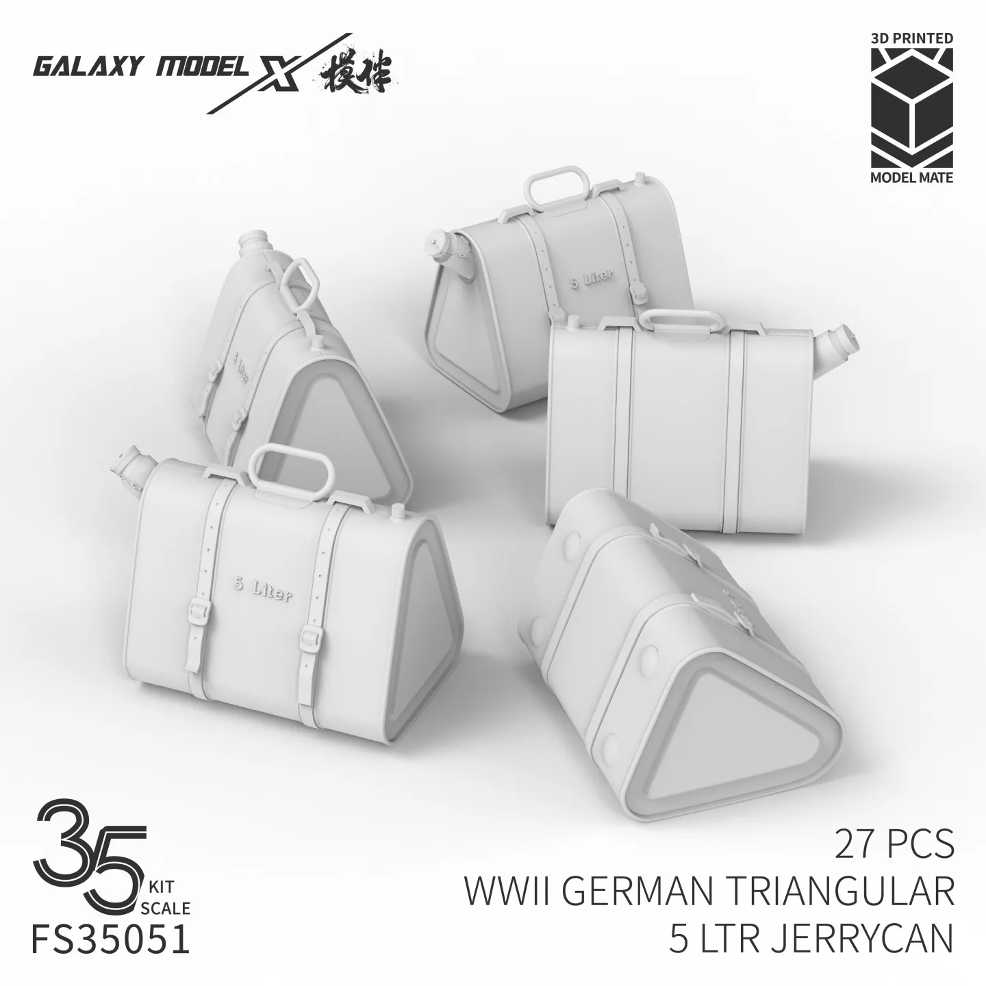 

Galaxy 1/35 Scale WWII German Triangular 5/10/15/20 LTR Jerrycan Resin Model Scene DIY Unpainted Kit