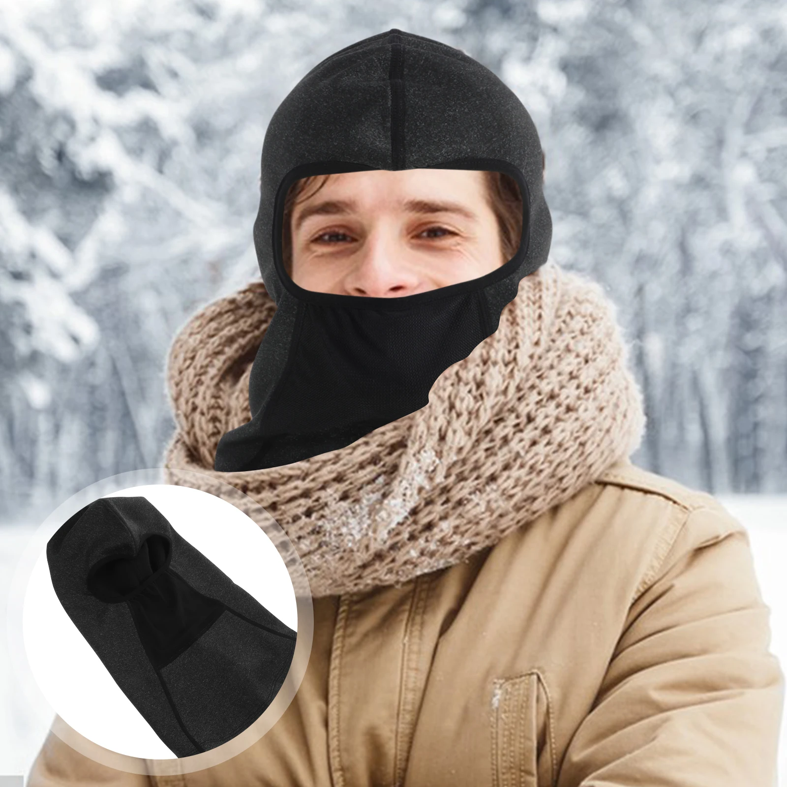 Lightweight Ski Balaclava Mask For Men Women Windproof Breathable Outdoor Sports Face Hood Uv Protection Cycling Running Hiking