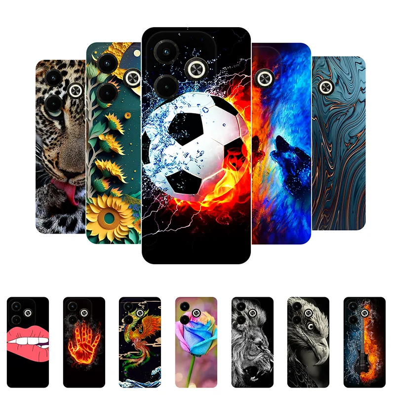 For Infinix Hot 40i Case Football Soft Silicone Back Cases for Infinix Hot 40i Hot40 Hot40Pro Phone Cover Hot40i etui Funda