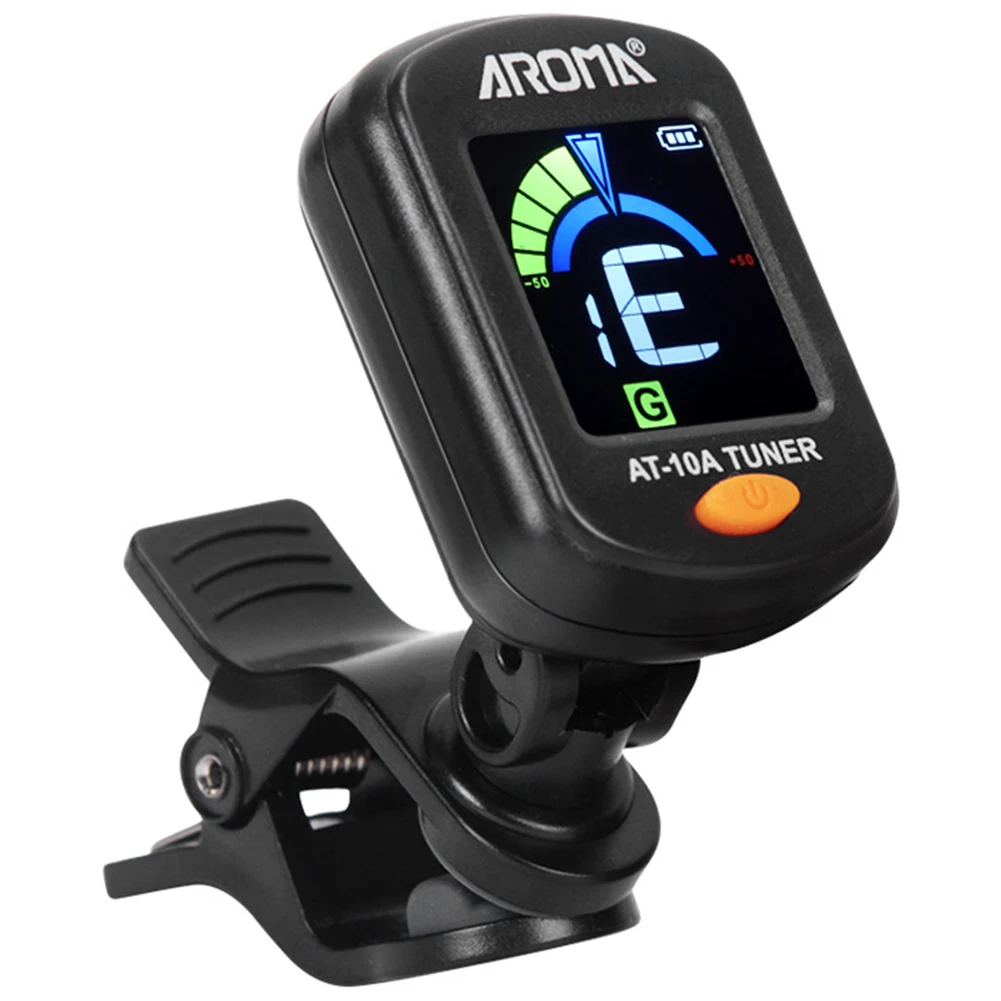 Guitar Tuner Foldable Rotatable Clip- Tuner Rechargeable Electric Guitar Tuner for Bass Ukulele Chromatic Guitar Accessories