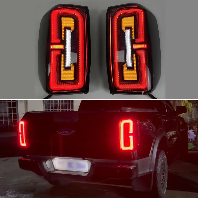 Car Accessory LED Tail Light For Ford Ranger T9 XLT SPORT Wildtrak Raptor Rear Back Fog Lamp Brake Reverse Turn Signal Indicato