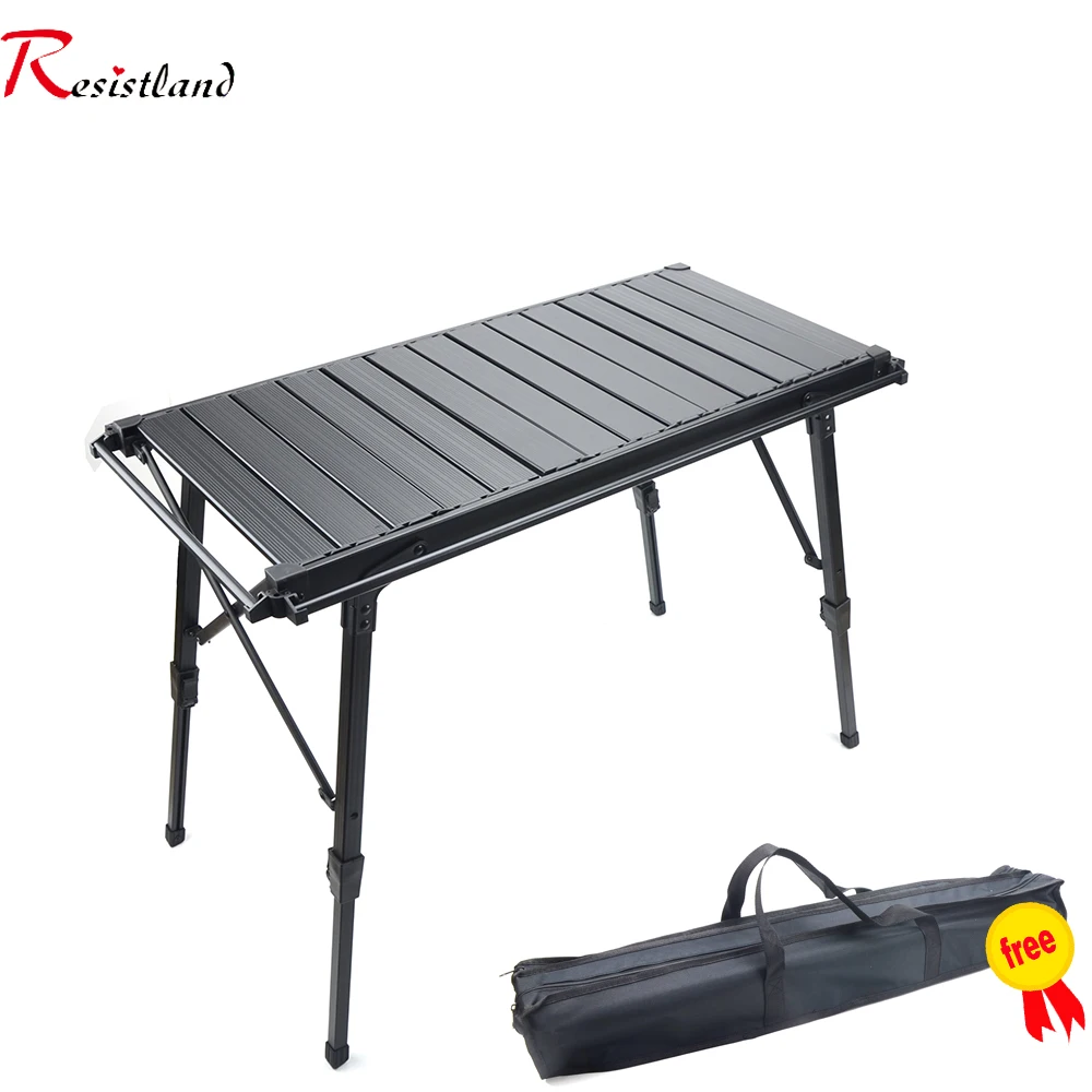 Mesa de Camping Plegable y Desmontable IGT de Madera con Estufa de Gas, Portátil y Ligera, para Barbacoa, Picnic y Pesca al Aire Libre