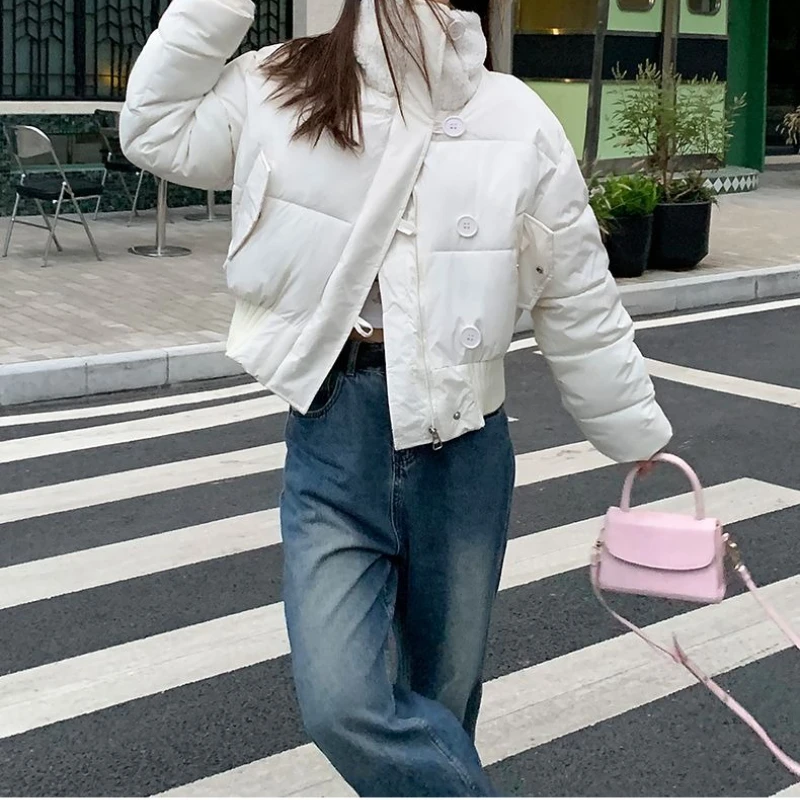 2025 New Short Cotton-padded Clothes I Temperament Down Cotton-padded Clothes Small Winter Thickened Jacket