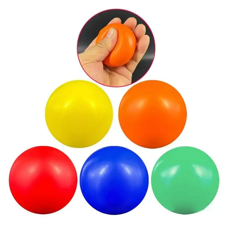 New 7mm Pu Sponge Solid Ball, Grip Ball, Foam Ball, Stress Relief And Rehabilitation Ball, Smooth Solid Color Ball.