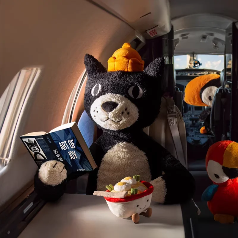 Juguete de Peluche de Conejito y Gato JC, 32 cm, Muñeco de Peluche Suave, Almohada para Dormir para Bebés, Adorno de Confort para Niños, Regalo para Niños, Peluche de Animal Kawaii