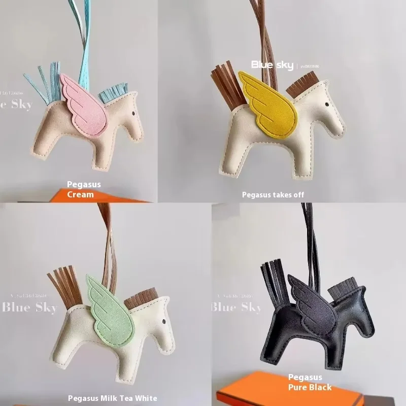 

Little horse pendant with hand-sewn thread mini angel flying horse pendant cute tassel bag for women car decoration accessory