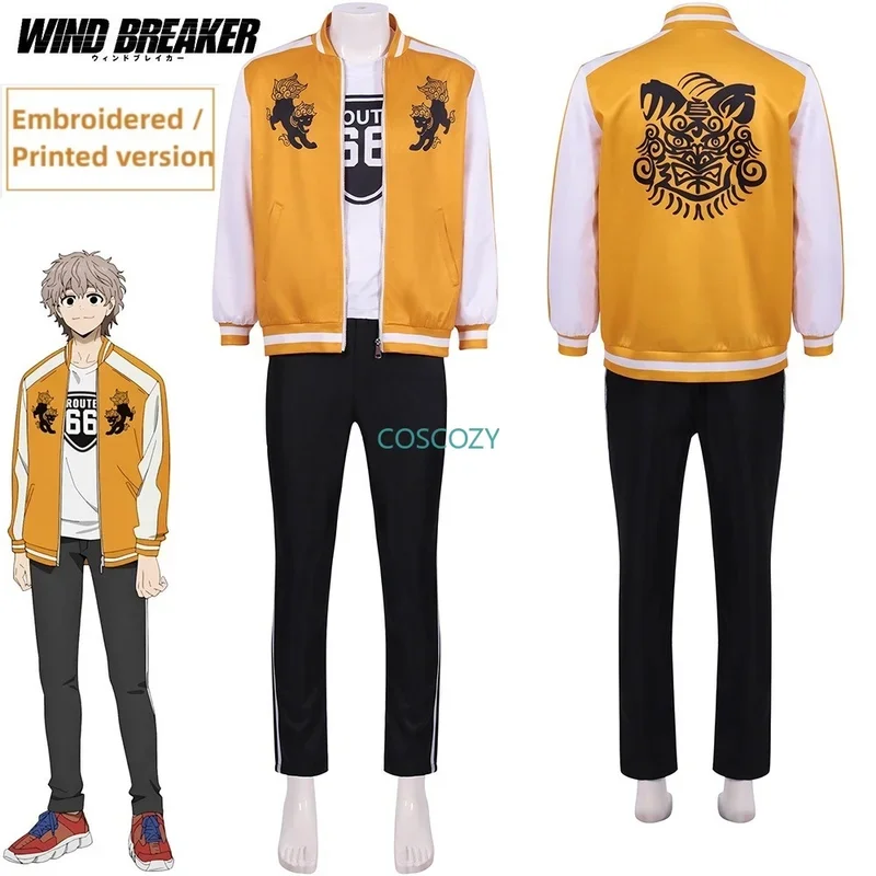 Anime WIND BREAKER Jou Togame WINBRE Cosplay Costume Adult Jacket Zip Up Coat Shishitoren School Uniform T-Shirt Pants Cos Set