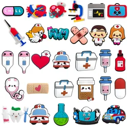 Hot Sales 1pcs Doctor Nurse Shoe Charms Accessories for Decoration Kids Adult Christmas Birthday Party Favors Gifts