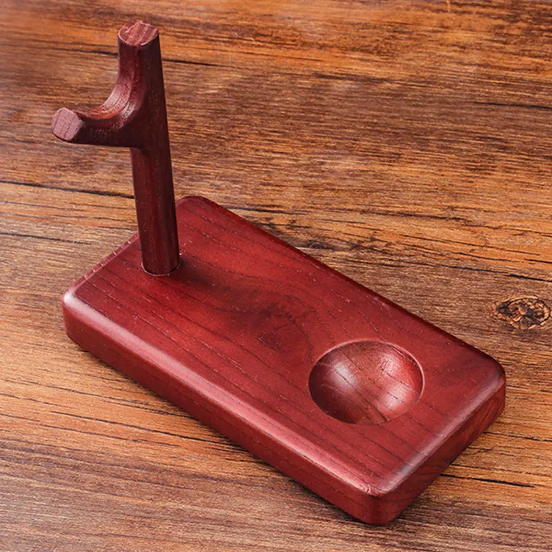 Solid wood Pipe Holder Solid Wood Vertical Type  Handle Pipe Holder Display 1 Position Smoking Fittings