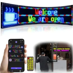 LED Billboard Bluetooth APP LED Matrix Pixel Panel Night Light DIY Programmable Flexible LED Display for Car Shop Hotel Bar