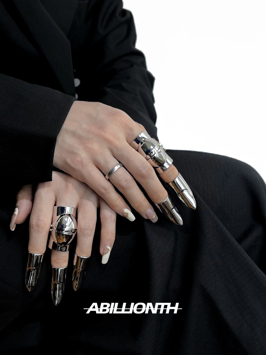 Punk Creative Metal Irregular Fingertip Armour Ring Open Nail Rings For Women Elegant Fingertips Statement Jewelry Gifts