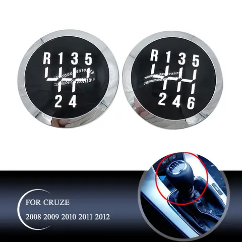 Chevrolet Cruze 용 5/6 단 수동 기어 시프트 노브 캡 커버 엠블럼 배지 교체 2008 2009 2010 2011 2012 자동차 액세서리