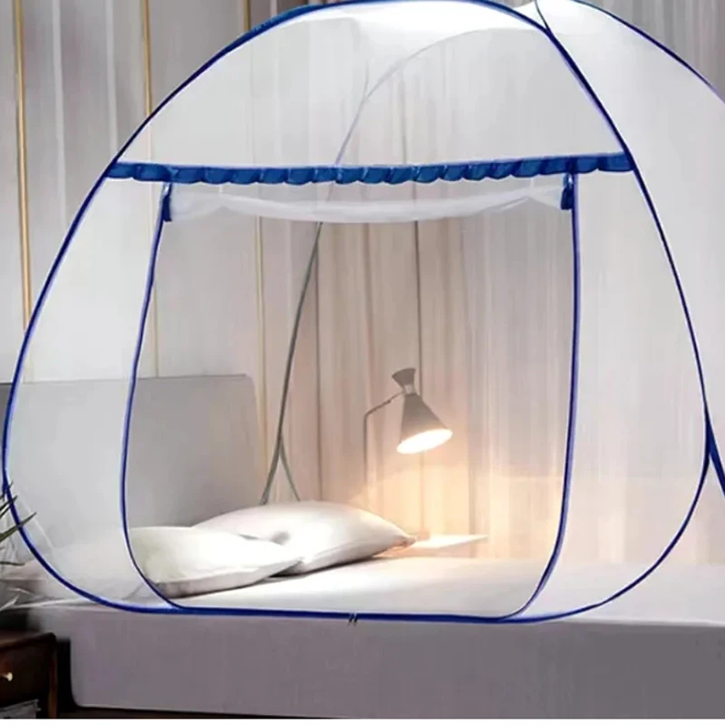 Household Double Door Yurt Mosquito Net Encrypted Mesh No-install Mosquito Net Full Bottom Large Space Yurt Mosquito Net