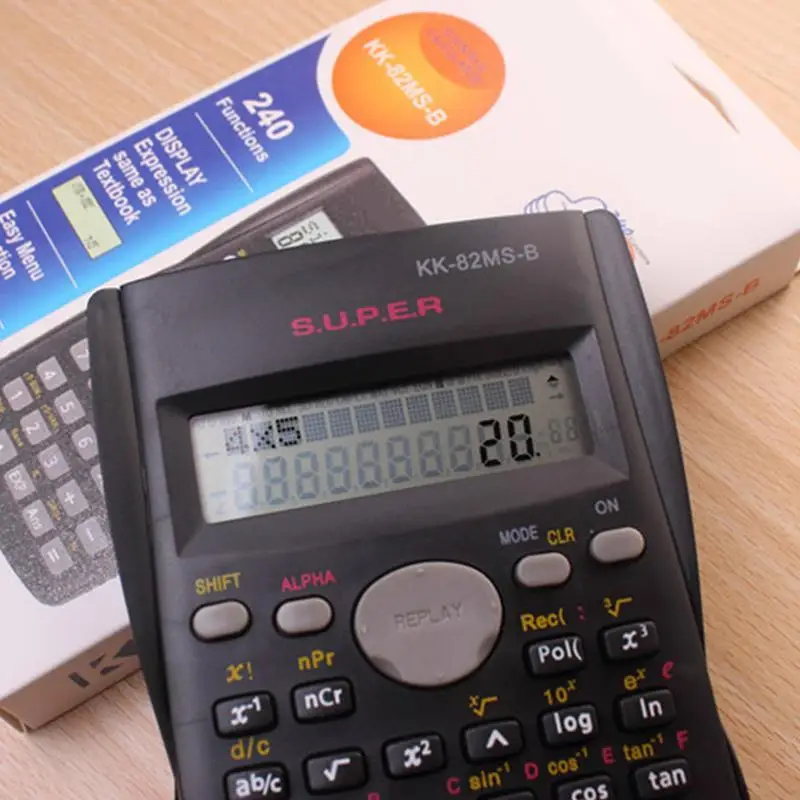 Rekenmachine Voor School Professionele Engineering Niet-Grafische Rekenmachine 12-cijferige Functie Wiskundige Calculator Groot Display Voor