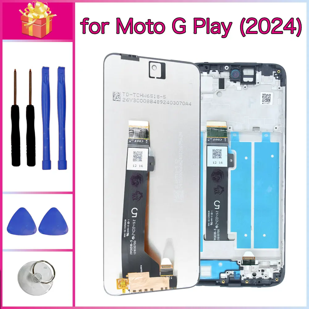 Novo LCD para Motorola Moto G Play 2024, Tela de Exibição LCD com Digitador para Moto G Play 2024 XT2413