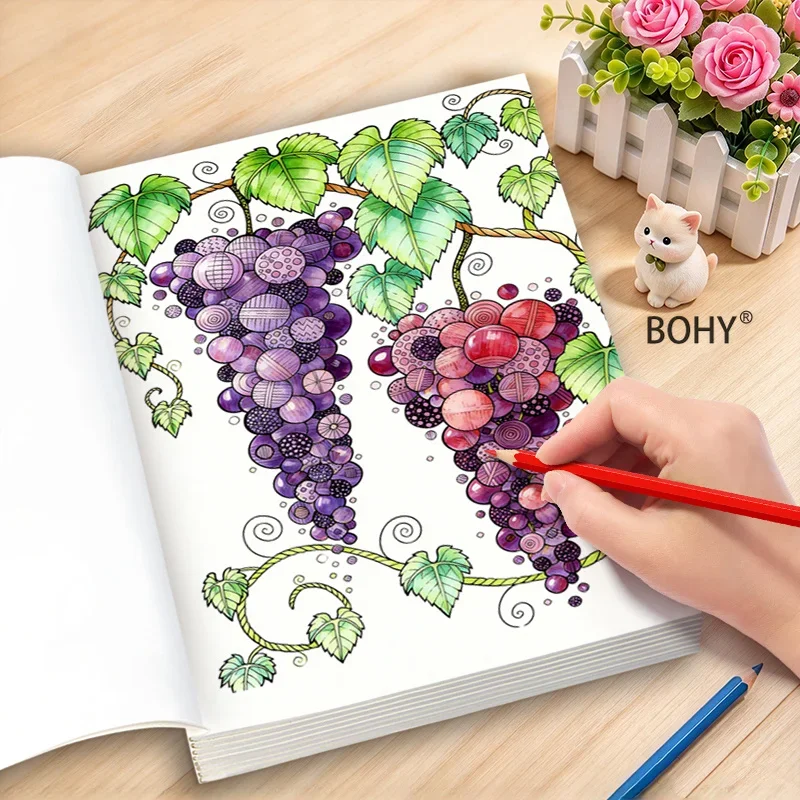 1 Adult Decompression Coloring Line Tracking Drawing Book, Include Desert Scenery/mandala and Other Theme Line Drafts, 24 Pages