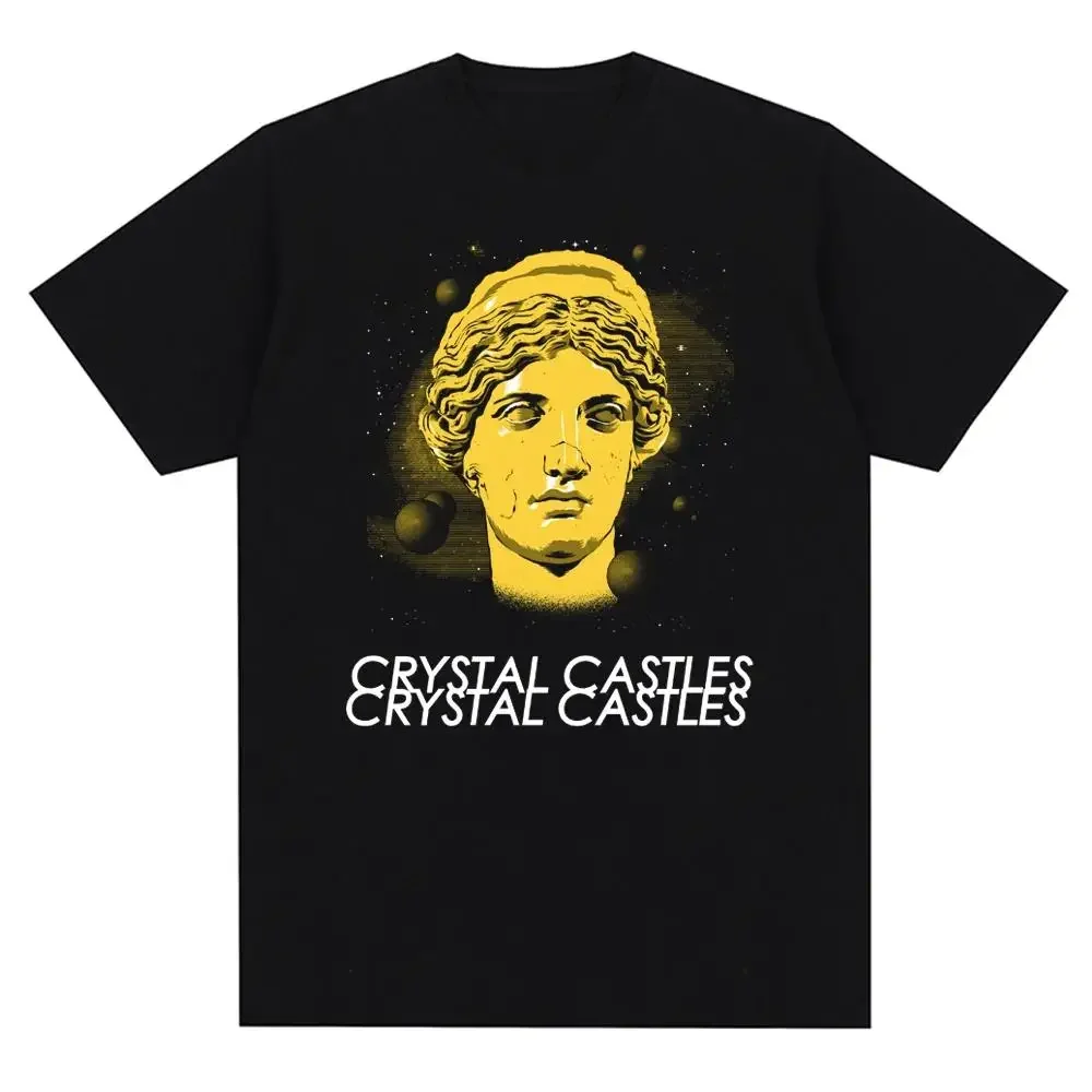 Men Casual Crystal Castles Fashion Print T Shirt Casual Crew Neck Streetwear Short Sleeve Plus Size T Shirt Women