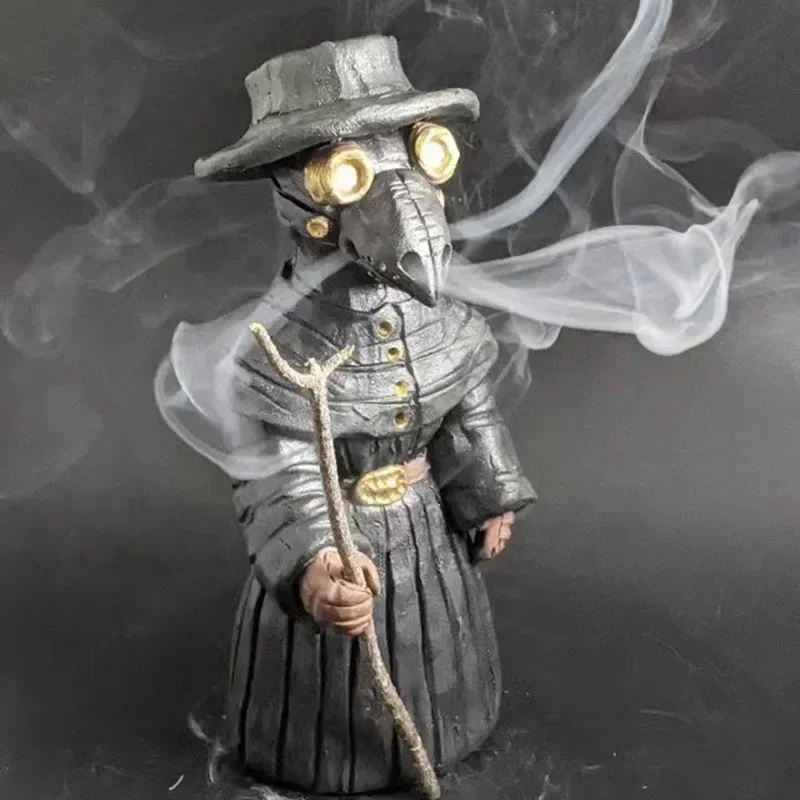 Incense Burner Gnome Incense Holder Effective Stress & Anxiety Relief Plague Doctor Cone Burner Cone Burner for Home Decoration