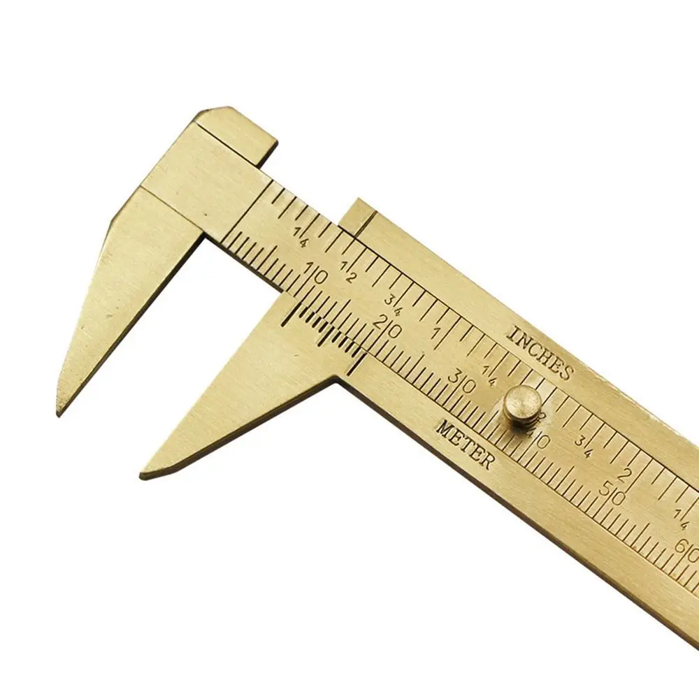 Brass Vernier Caliper Portable Sliding Vernier Caliper Durable Brass Sliding Gauge Ruler Measuring Tool For Measuring Jewelry