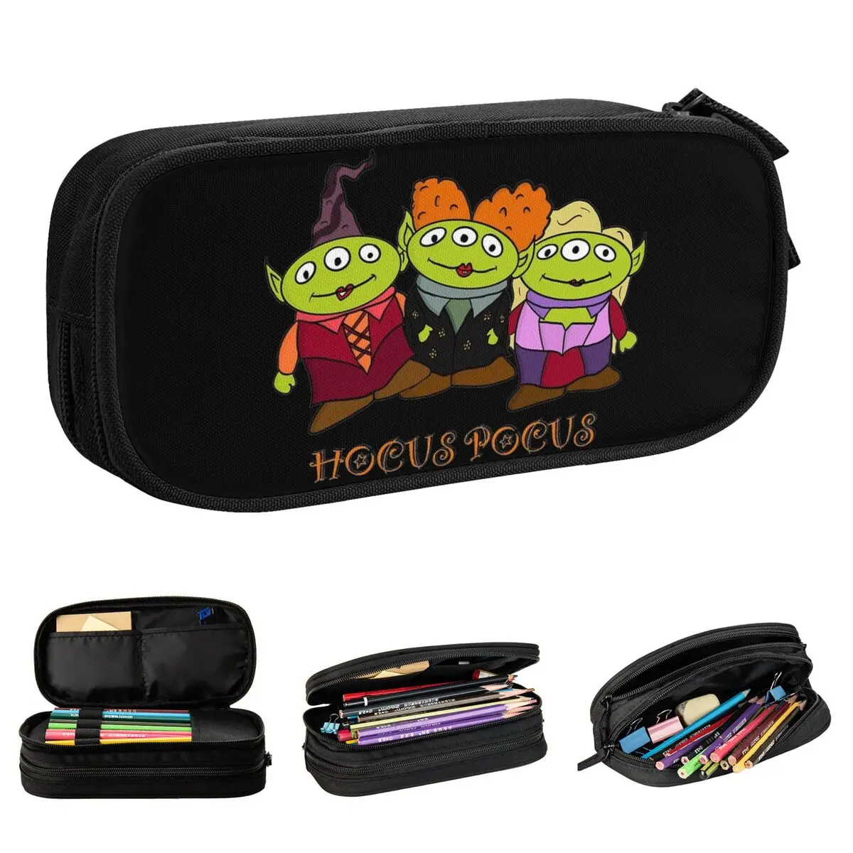 Oooh Hocus Pocus Toy Story Aliens Pencil Cases New Pen Holder Bags Girl Boy Big Capacity School Supplies Gifts Pencil Box