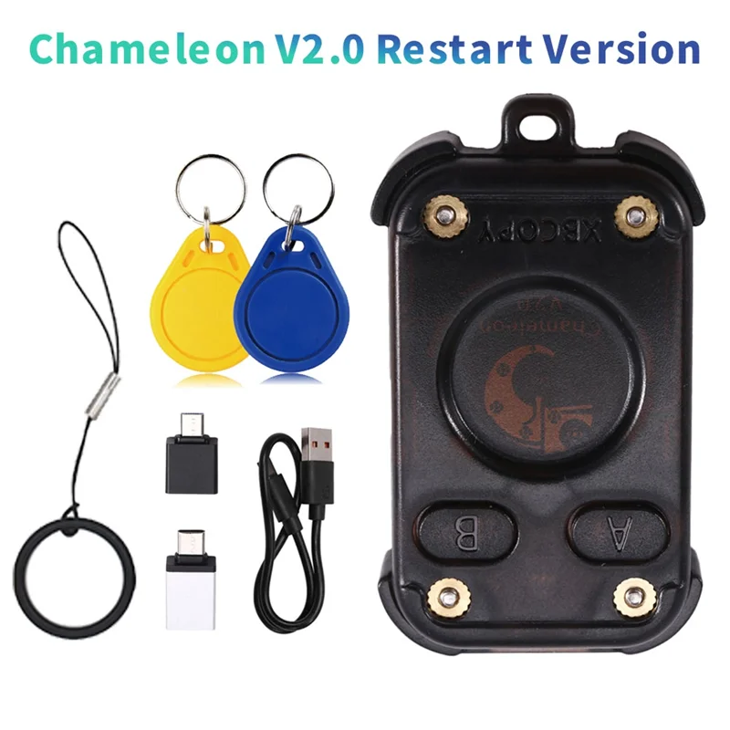 

Chameleon V2.0 RFID Smart Chip Card Reader Emulator Duplicator+ CUID/UID Keychain 125Khz 13.56M Card Decode