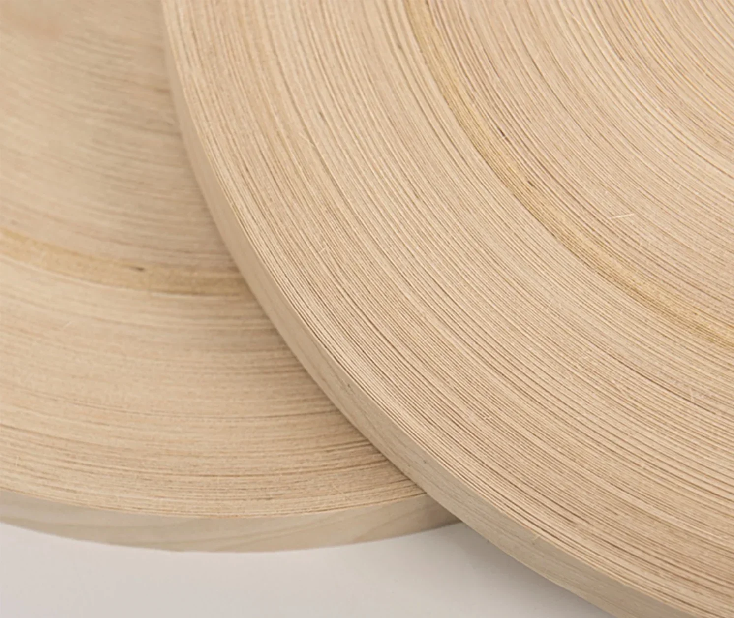 Panjang: 100meter/buah lebar: 20mm ketebalan: 0.5mm tepi kayu Birch alami furnitur lemari pakaian pintu kayu lembar Veneer