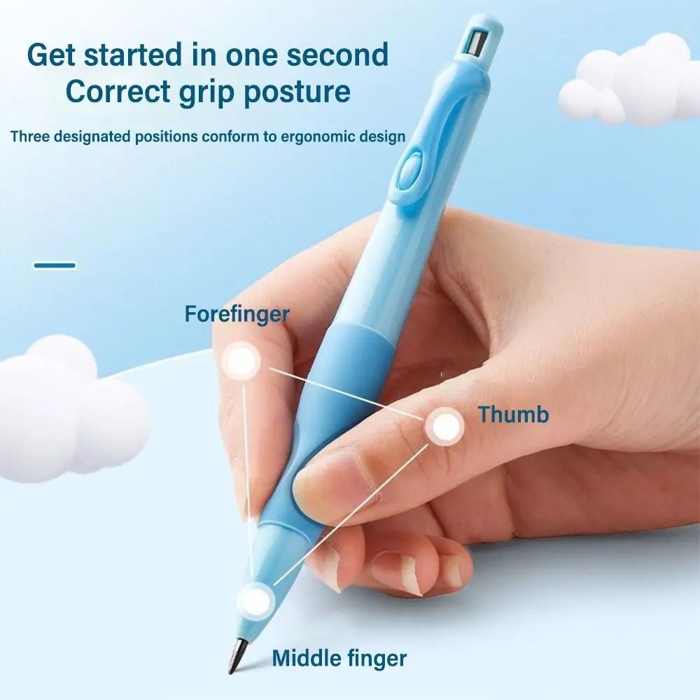Grip Posture Correction Automatic Pencil 0.5/0.7/0.9/2.0mm Comes With Sharpener Mechanical Pencil 2B Lead Movable Pencil