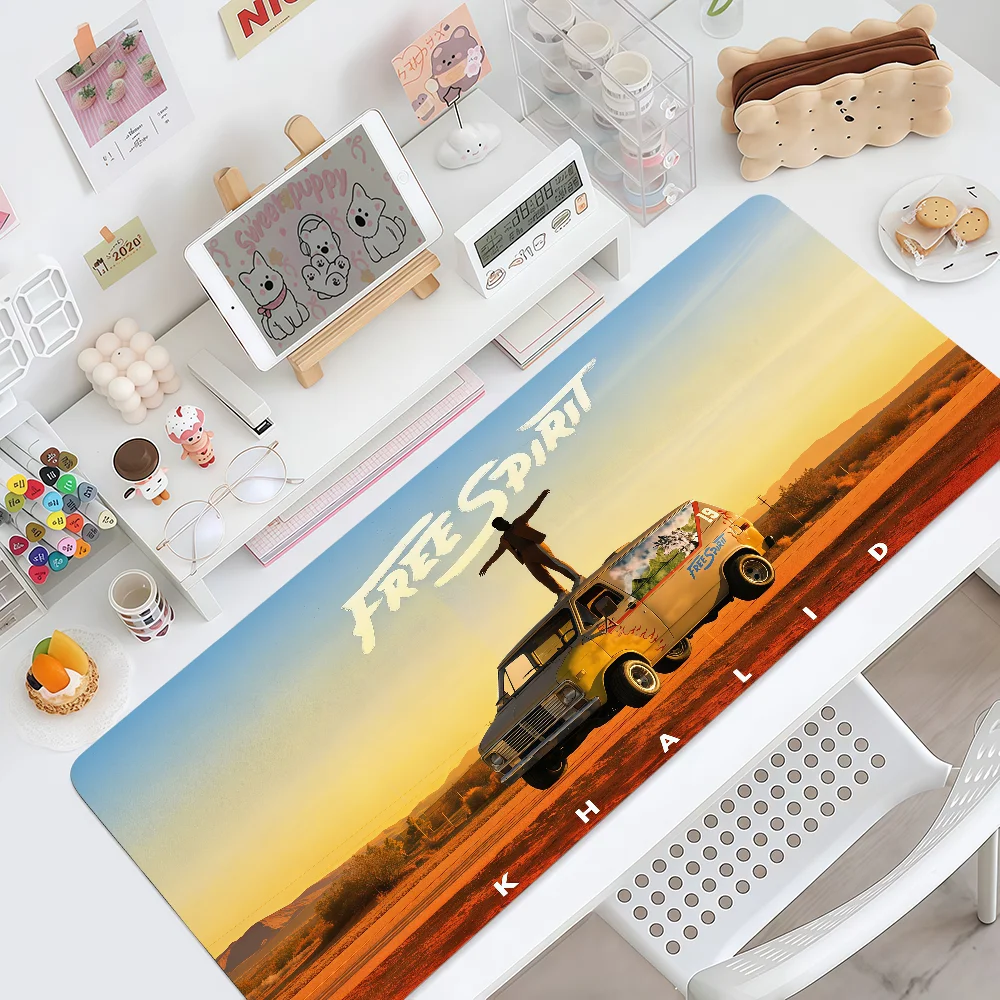 Singer Khalid Mouse Pad Large Non-slip Lockedge Desktop Computer Desk Mat Keyboard Writing MousePad Office Gamer Fans Student