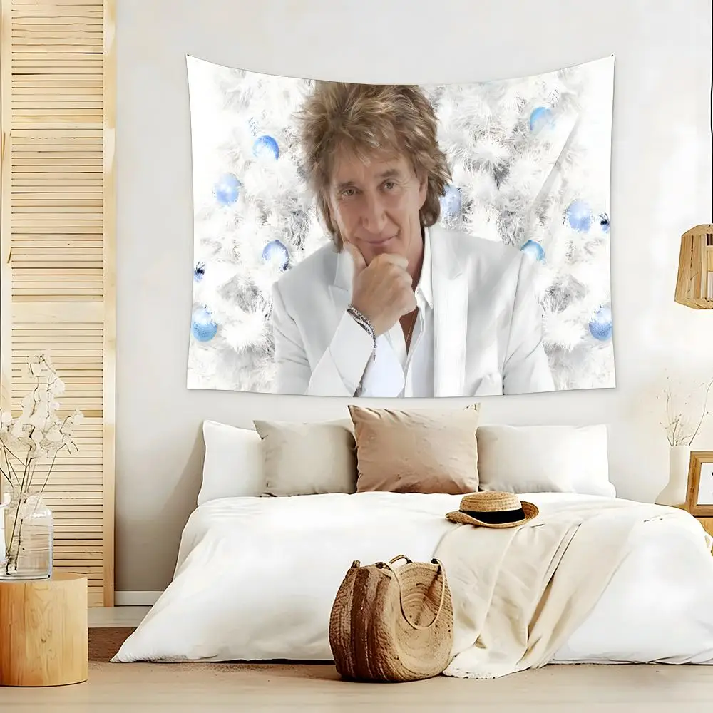 Rock singer R-rod S-stewart Tapestry Aesthetic Room Decor Lightweight Durable Wall Art with Fine Workmanship