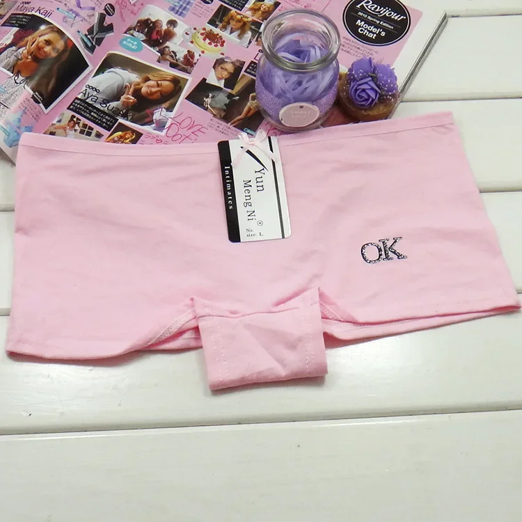 Woman Boyshort Cotton Panties Underwear Ladies Boxers Shorts Underpants Intimate Lingerie 5 Pcs/Lot
