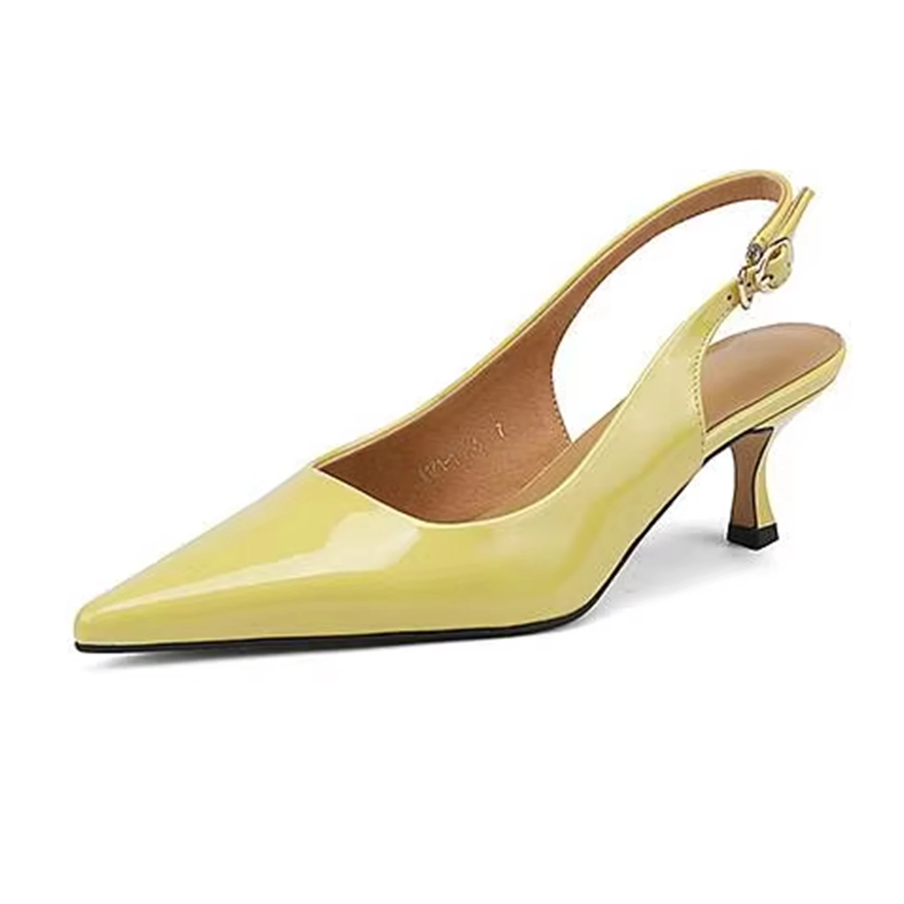Krazing Pot Genuine Leather Snake Patterns Big Size 42 High Heels Pointed Toe Summer Shoes Slingback Buckle Straps Women Pumps