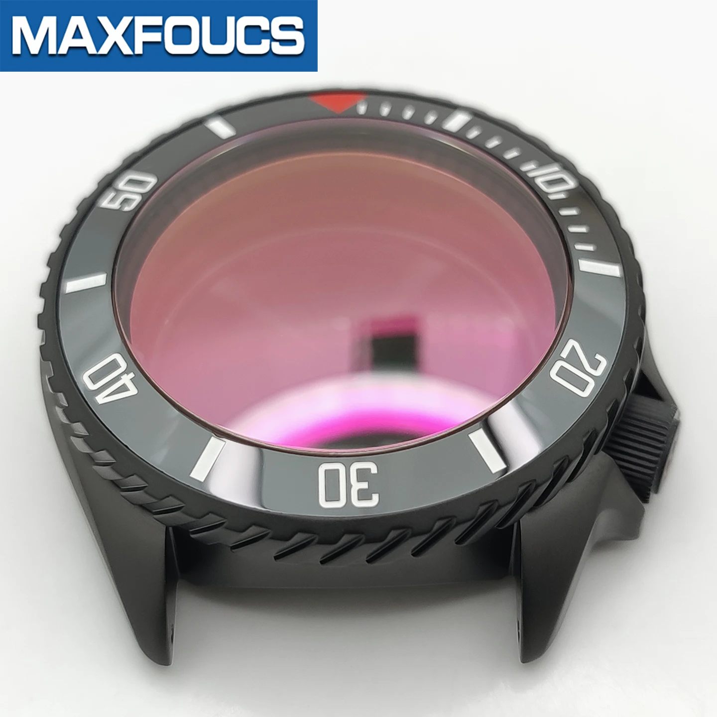 Turbine SKX 3.8 Uhrengehäuse-Set Schwarz Matt Passend für NH35/NH36/NH34 MOD Uhrengehäuse Teile Saphir-Einsatz Krone Kundenspezifisches Zubehör – Detail 15