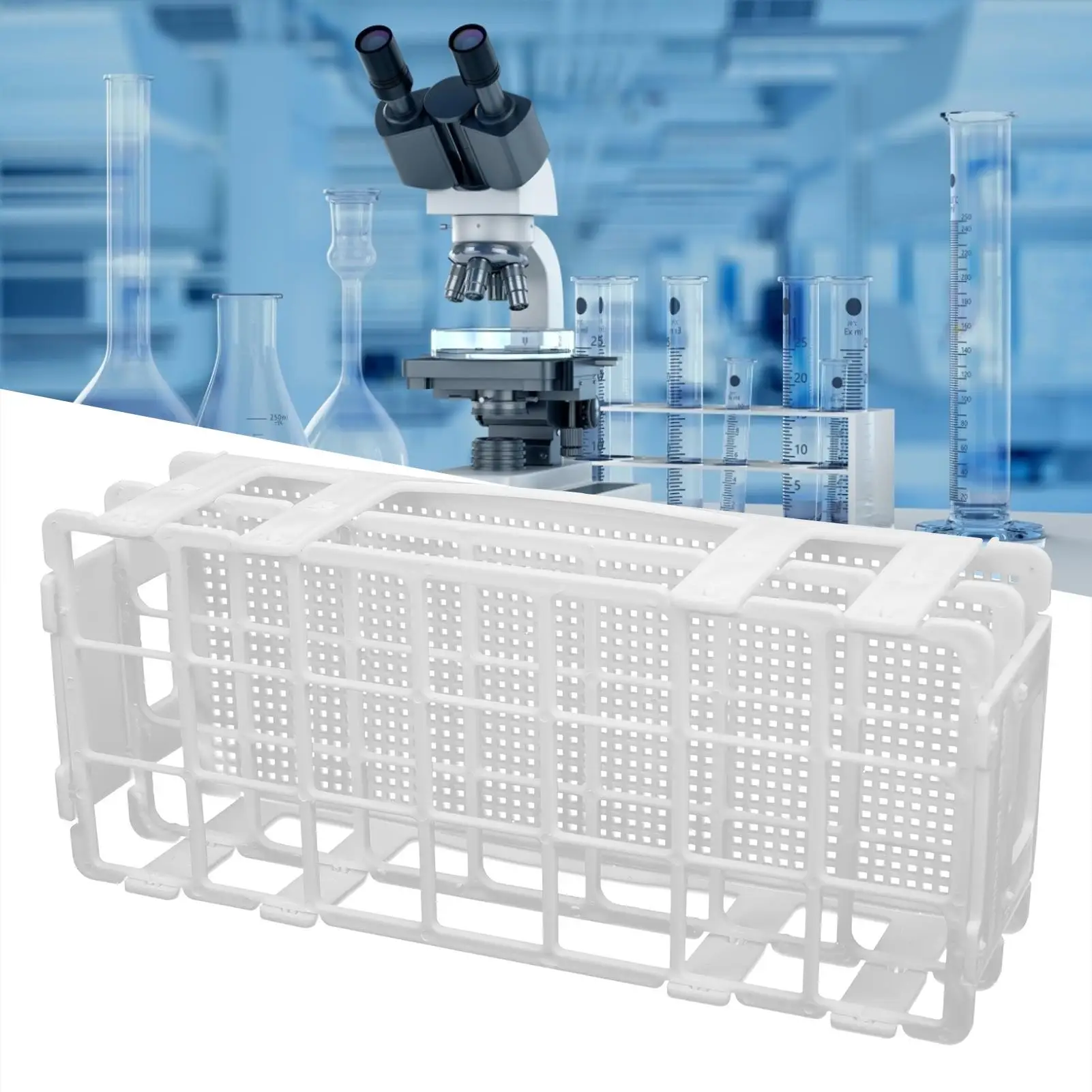 30mmx21홀 플라스틱 시험관 랙 실험실 샘플링 튜브 홀더 스탠드 과학용 분리형