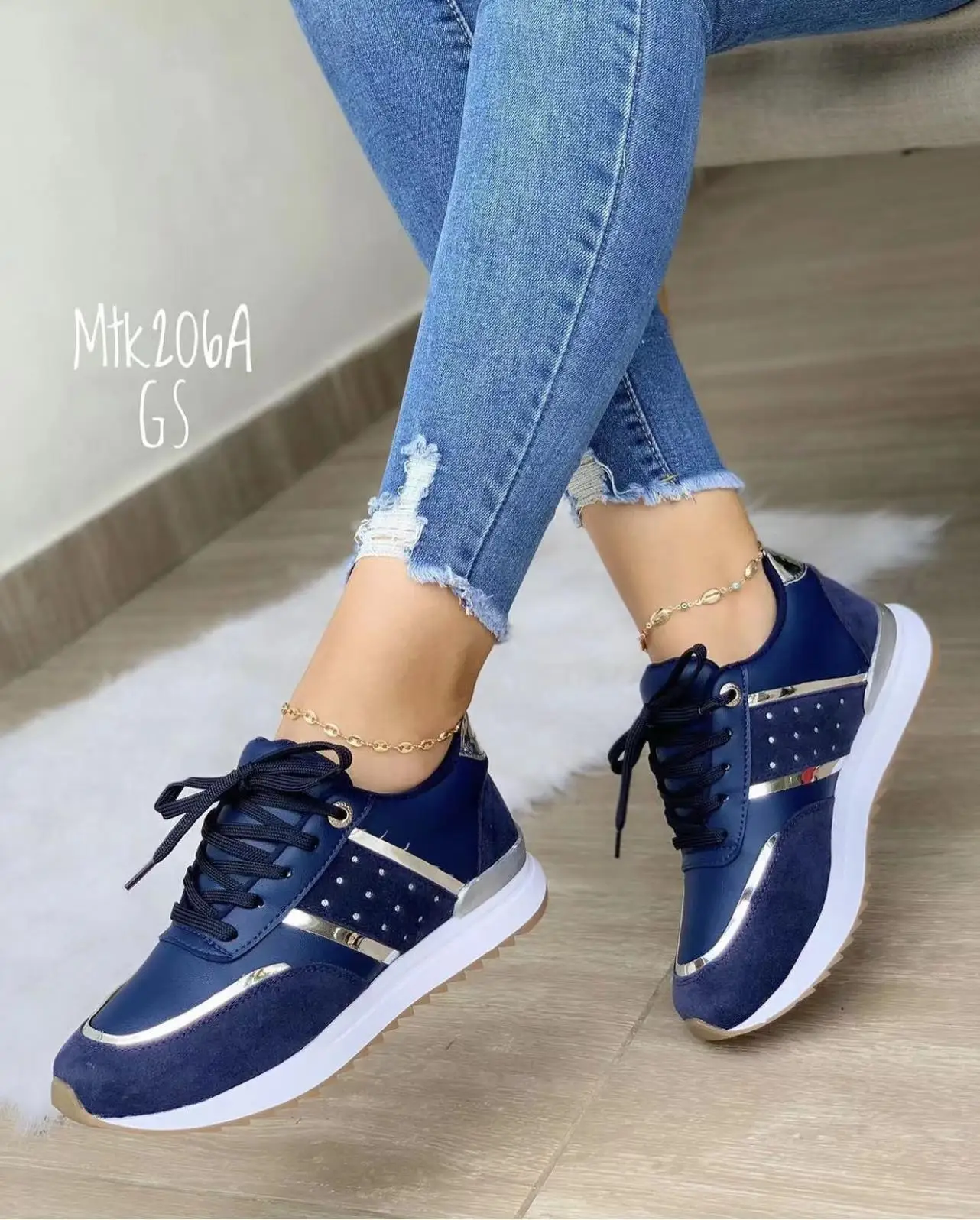 Women Platform Sneakers Shoes Leather Casual Sport Shoes Ladies Outdoor Running Plus Size Vulcanized Shoes Zapatillas Mujer