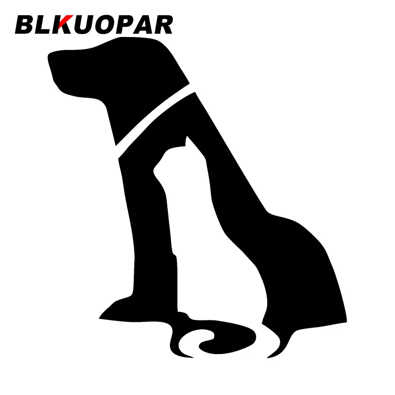 

BLKUOPAR Cat And Dog Overlap Car Sticker Personality Occlusion Scratch Decal Windshield Refrigerator Laptop Car Accessories