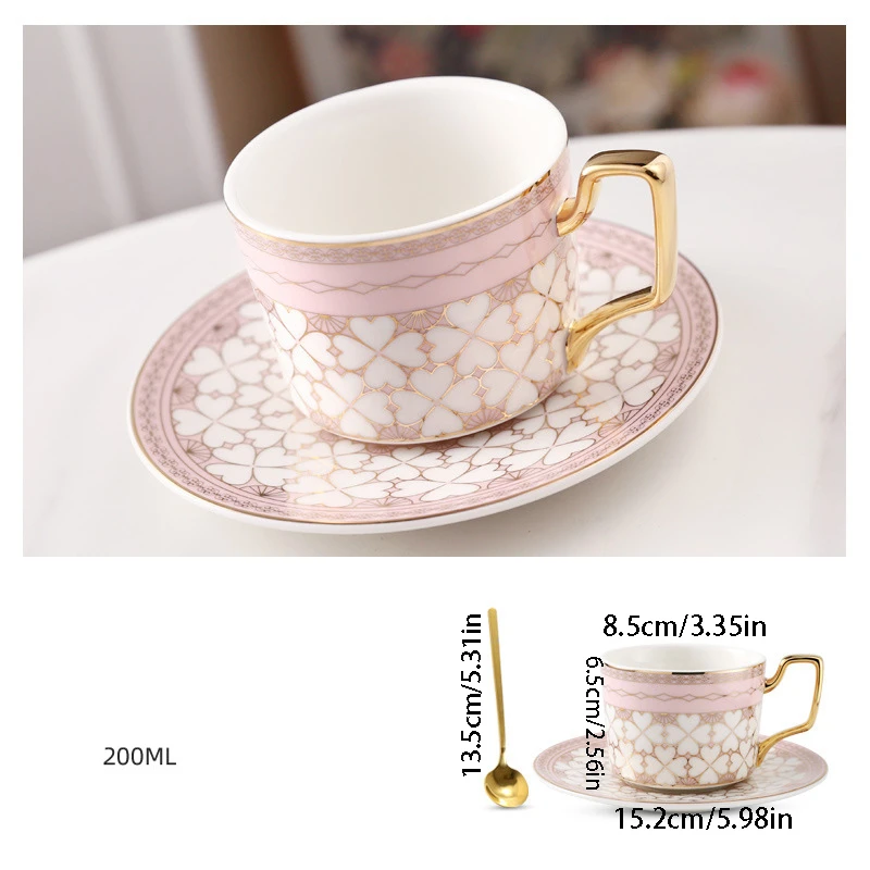 Lot De 2 Tasses à Thé En Céramique 340ml Avec Filtre Et Couvercle - Décoration Cœurs, Cadeau Couple Lot 2 Tasses Cœurs Rose Gris