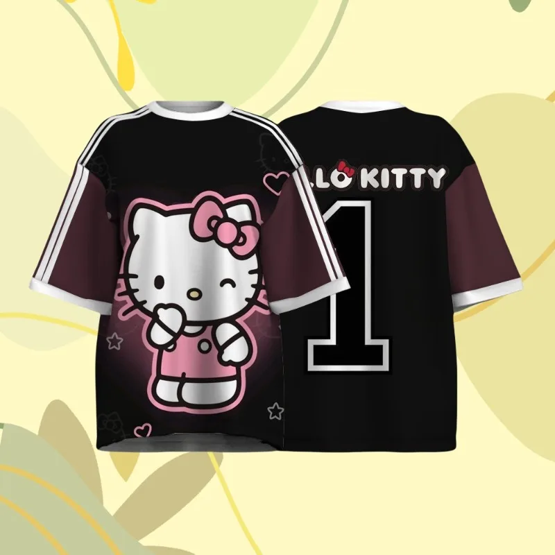 

MOTO-новая милая и милая детская футболка Hello Kitty на выход 2023 года, бестселлер лета
