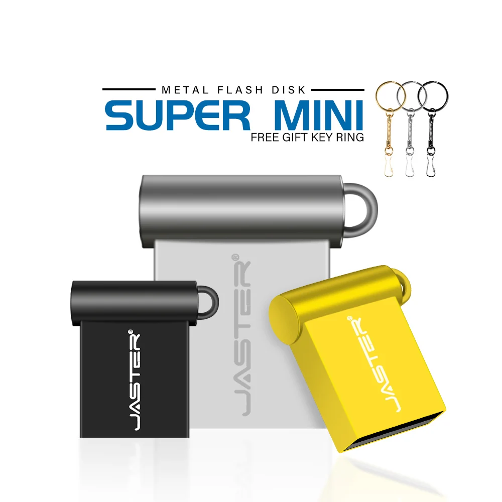 

Super Mini USB Flash Drive 64GB 100% Real Capacity Pendirve 32GB Free Key Chain Memory Stick 16GB Black U Disk 8GB Business Gift