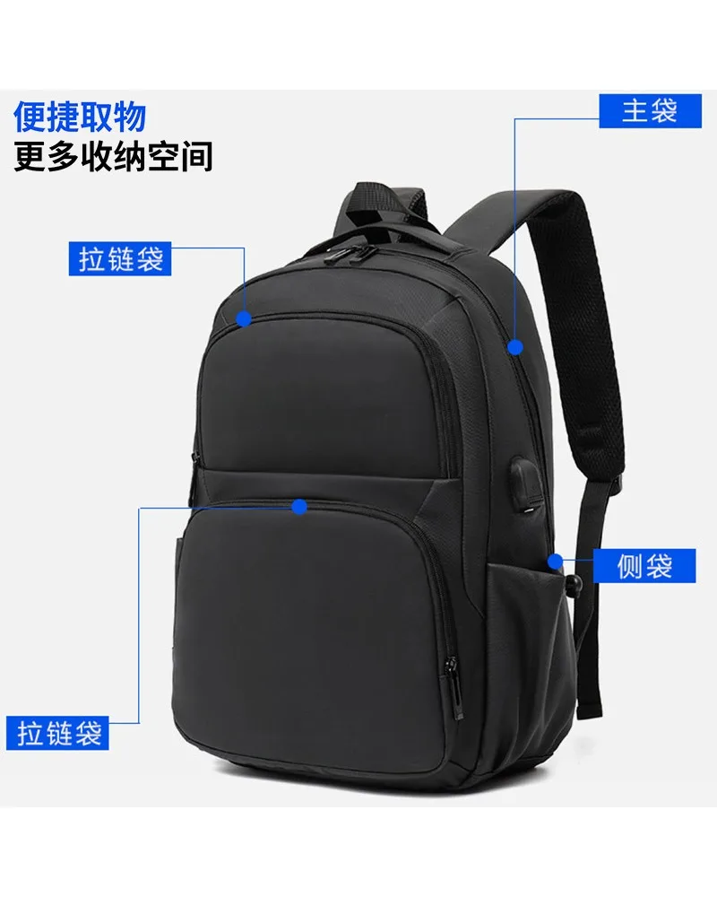

Sleek leather film laptop backpack wear-resistant for business school and everyday carry
