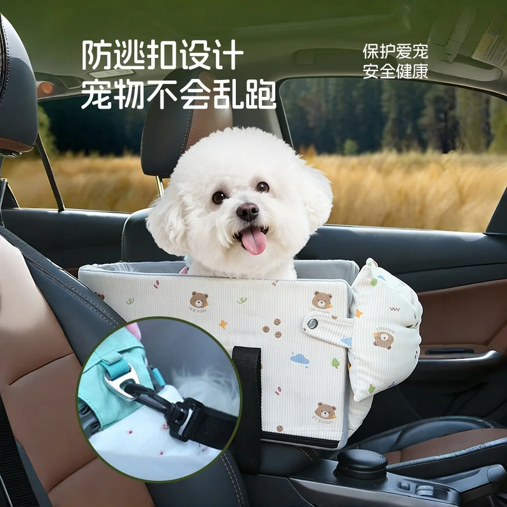 Transportín para coche asiento delantero perros pequeños y medianos gatos - imagen 4