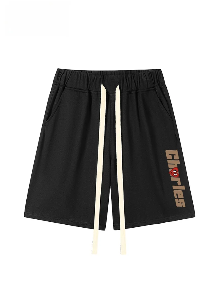 

Мужские спортивные шорты Charles Heart, легкие летние спортивные брюки для бега и баскетбола, свободные хлопковые повседневные брюки с охлаждающим эффектом