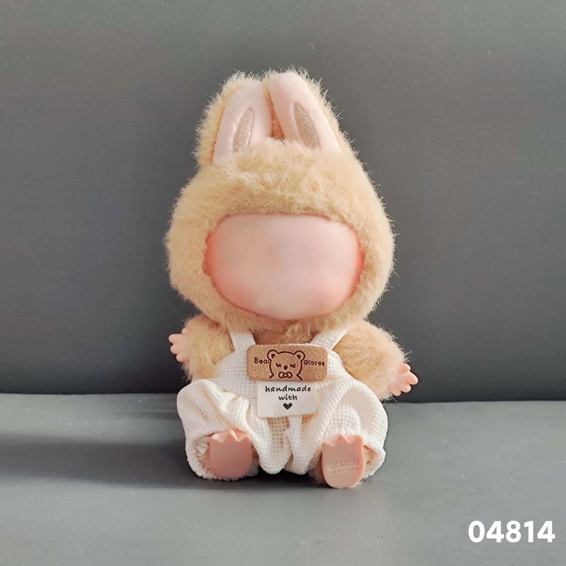

17cm Mini Plush Doll'S Clothes Outfit Accessories for Korea Kpop Exo Labubu II Idol Dolls Sitting Party Plaid Overalls Clothing