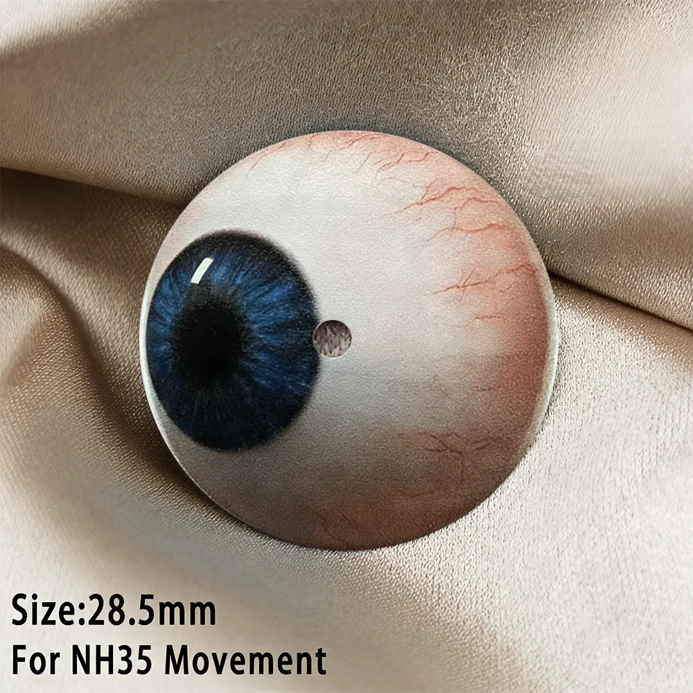 26 Year Old New Model 28.5mm Eyeball Dial NH35 Dial Personalized Customization Dial Abstract Dial Watch Face Watch Accessori