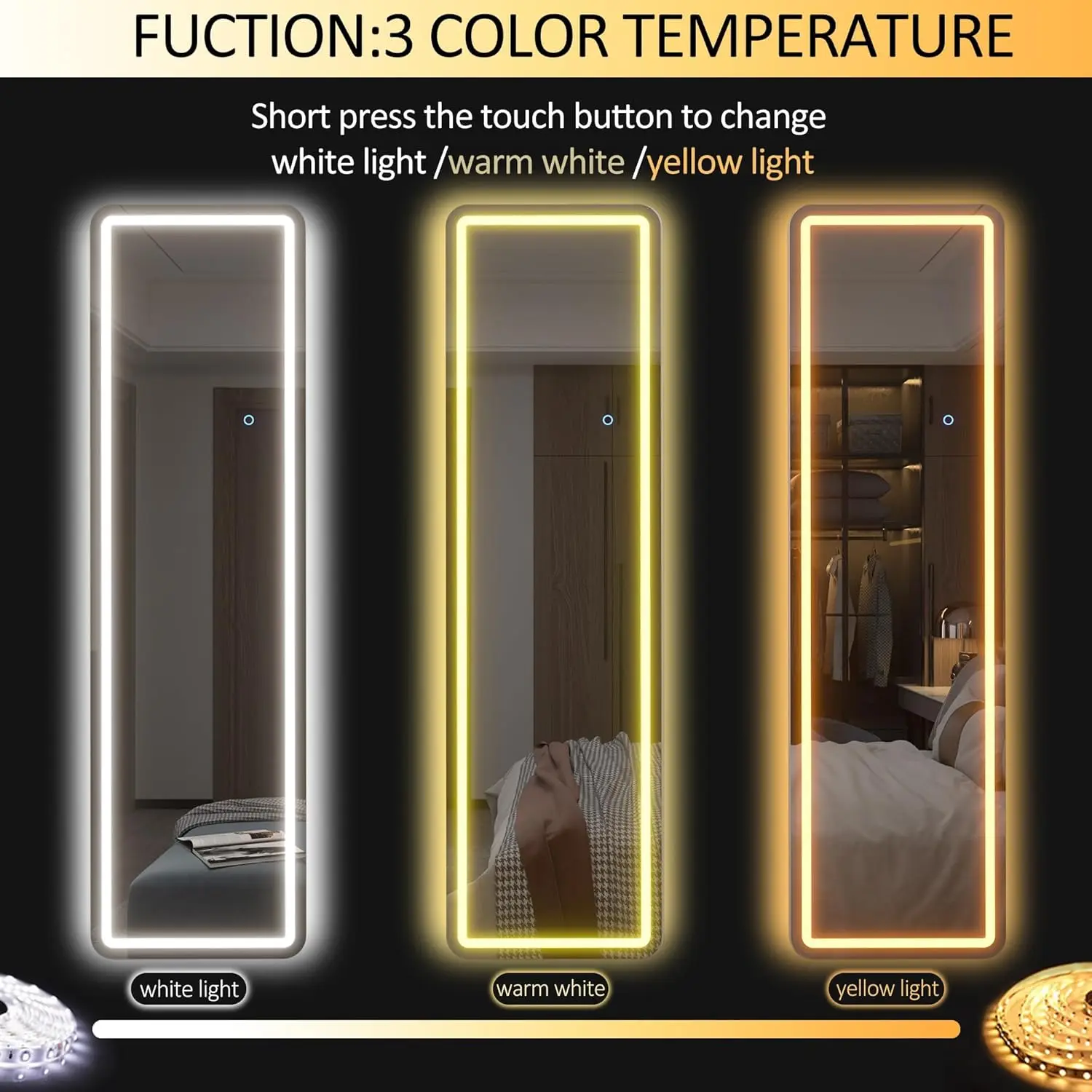 Full Length Mirror with Lights,63