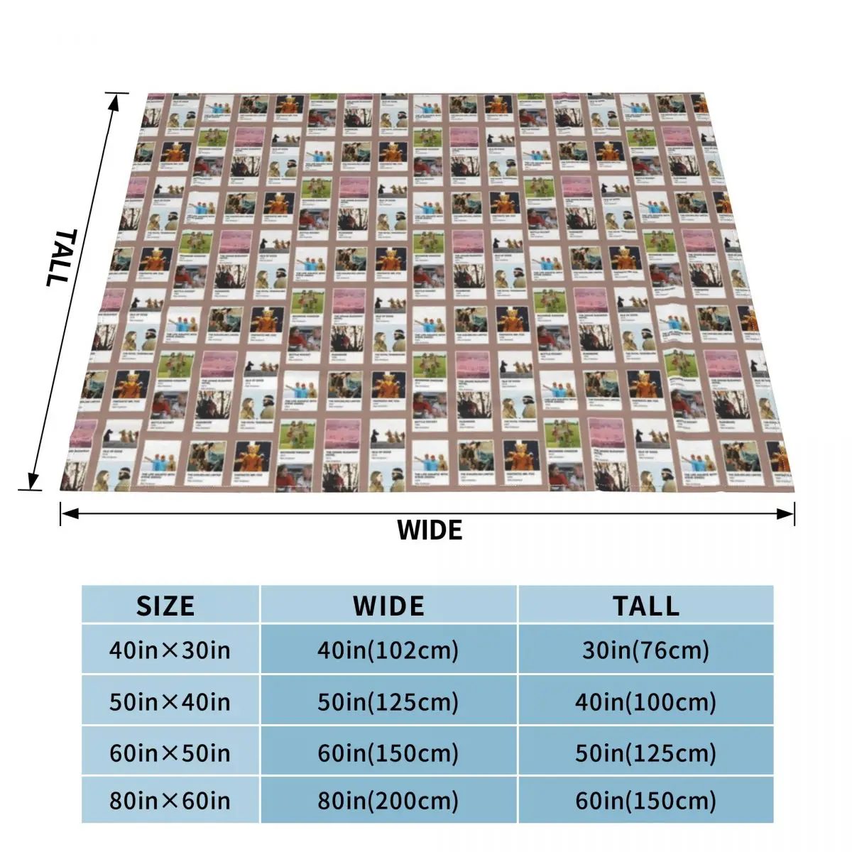 Pantone Wes Anderson Throw Blanket Multi-Purpose Plaid Blankets For Sofas