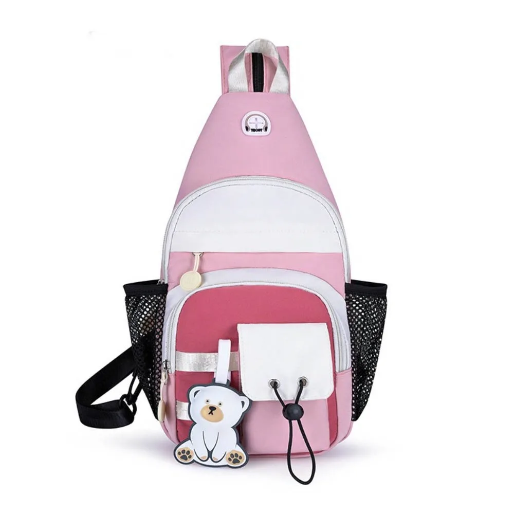 

Повседневная нагрудная сумка большой вместимости 2 в 1, водонепроницаемая с подвеской, сумка через плечо, рюкзак в корейском стиле, велосипедный рюкзак