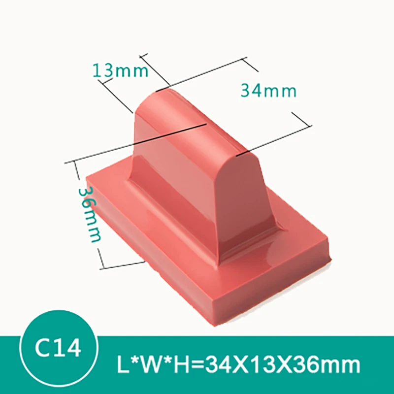 C14 Pad Printing Rubber Head DIY Silicone Pad Printer Glasses Size:L*W*H=34x13x36mm