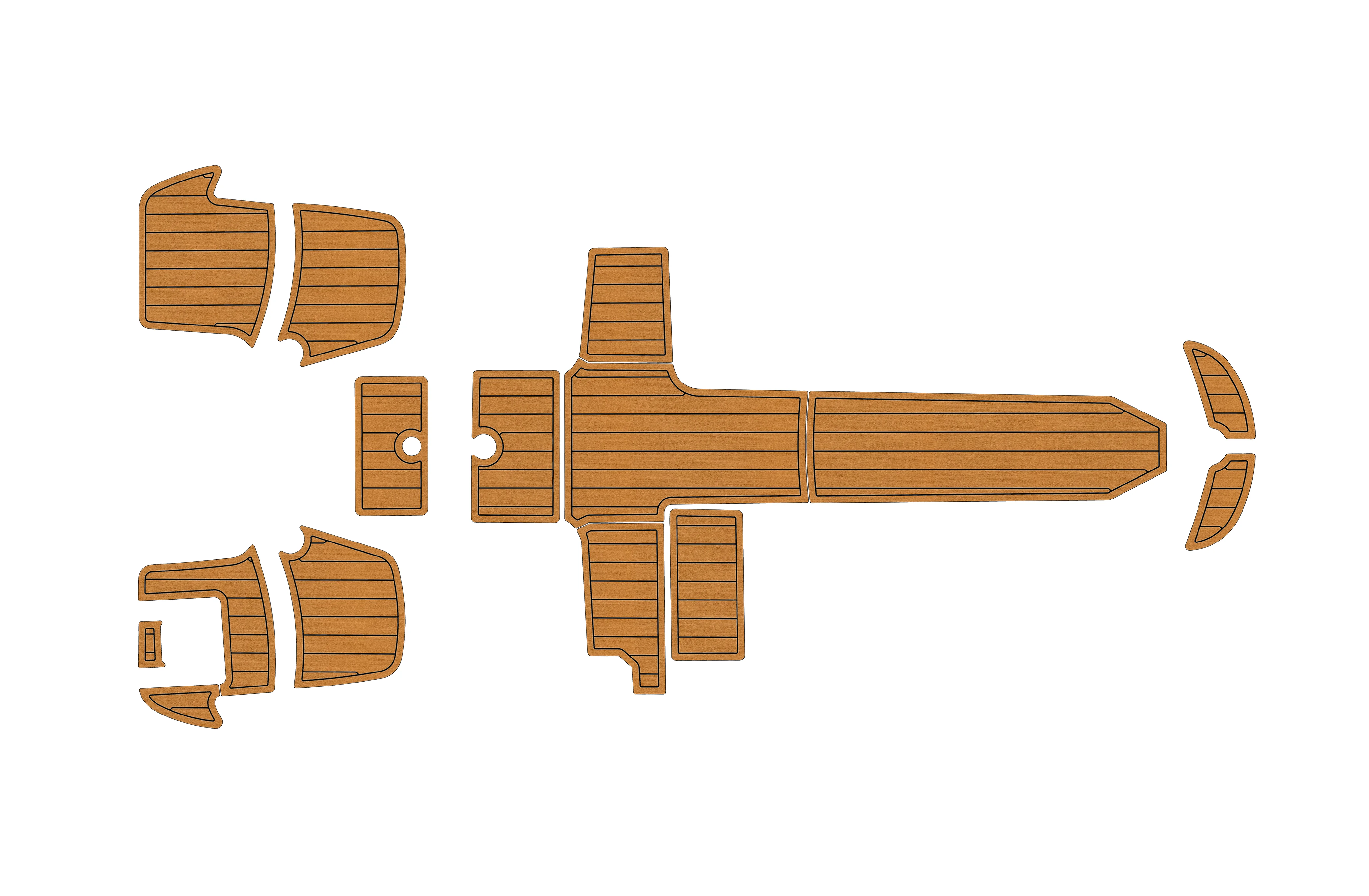 Eva foam Fuax teak seadek marine floor For 2020-2024 Bayliner M17  Cockpit Swim platform bow 1/4