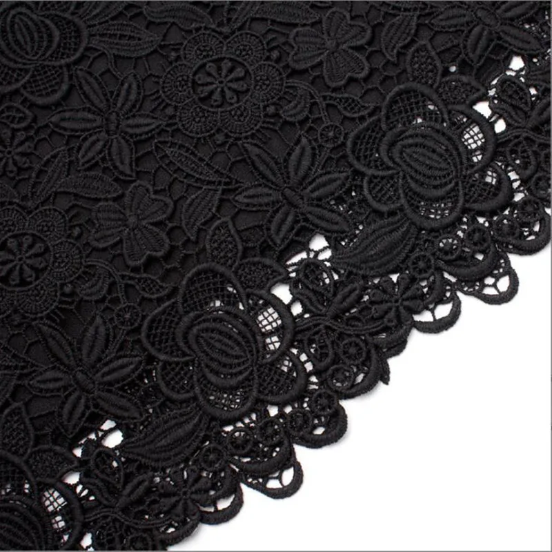 Black,Wedding  Lace Dress Fabric By The Yard,Milk Silk Hollow Embroidered,Sewing Material,Diy Clothing Accessories,Lace Fabric